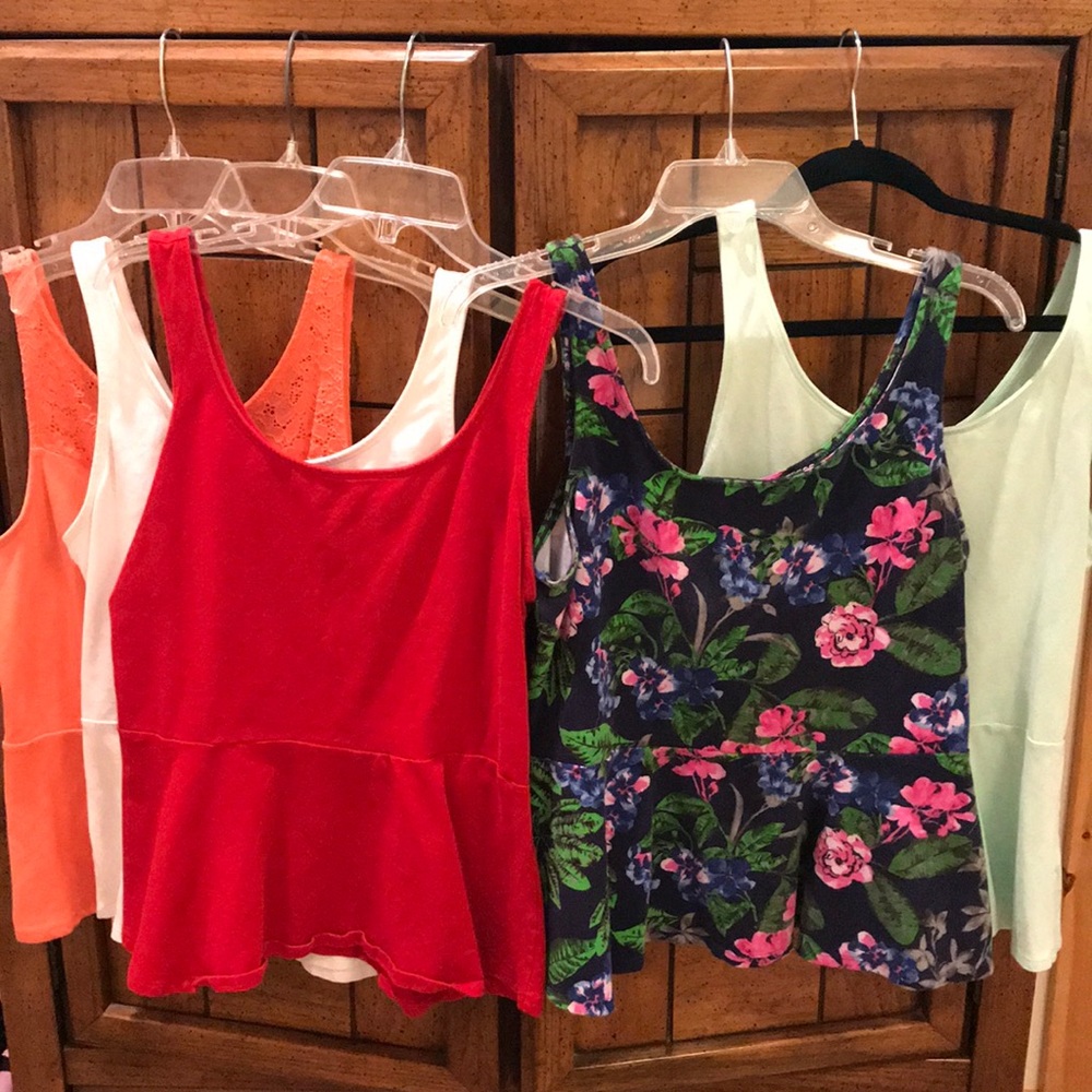 SOLD - Lot of Peplum Tanks